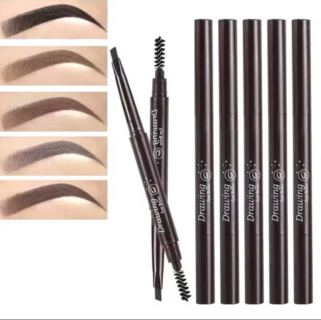 Extremely Fine Double-headed Waterproof Eyebrow Pencil - Durable and Long Lasting for Beginner Women's Makeup Eye Brow Pen