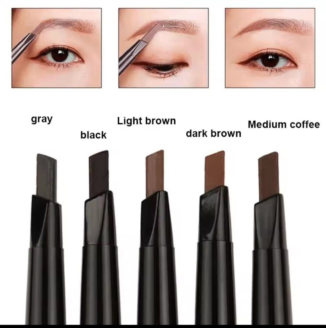 Extremely Fine Double-headed Waterproof Eyebrow Pencil - Durable and Long Lasting for Beginner Women's Makeup Eye Brow Pen