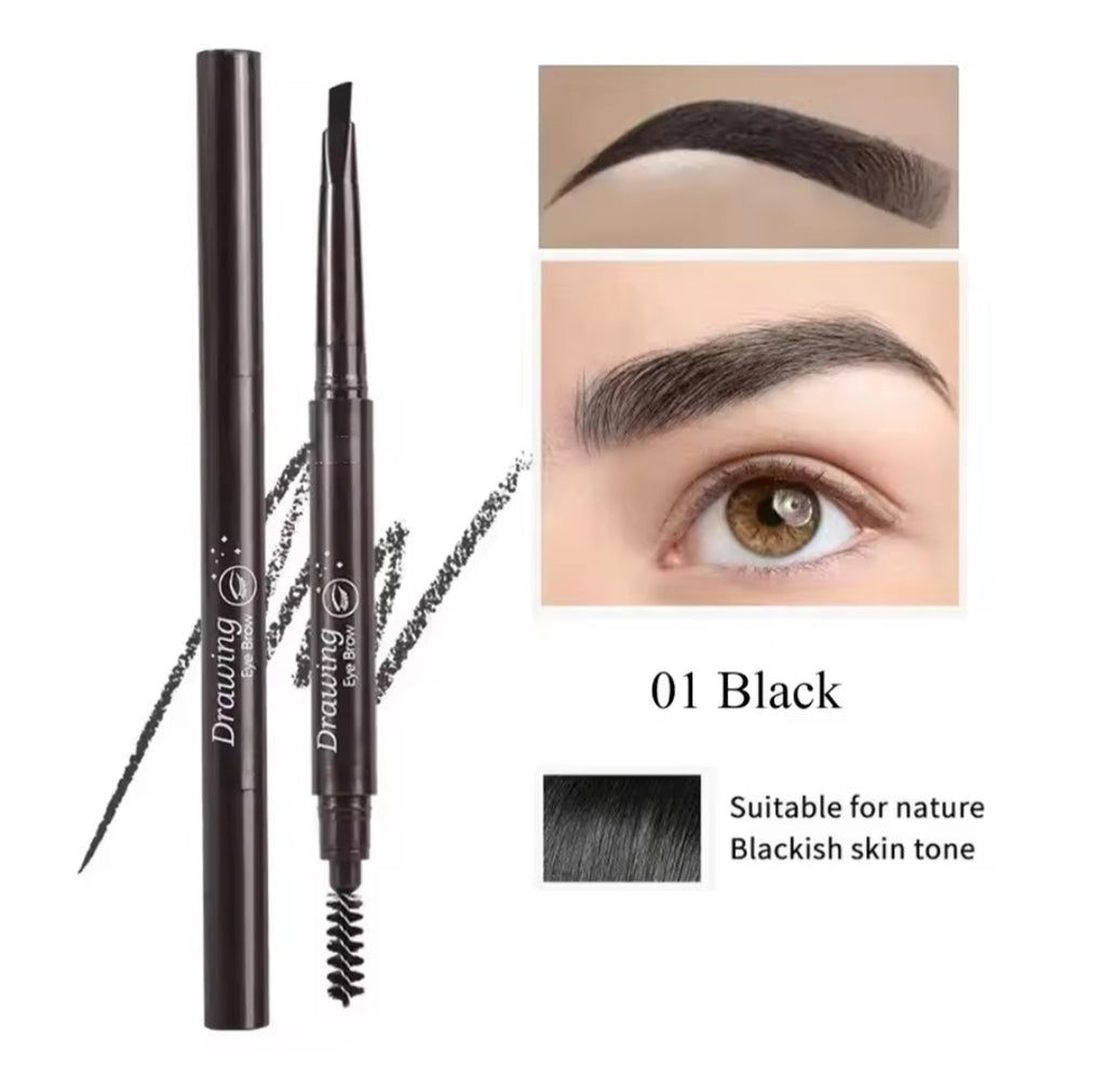 Extremely Fine Double-headed Waterproof Eyebrow Pencil - Durable and Long Lasting for Beginner Women's Makeup Eye Brow Pen