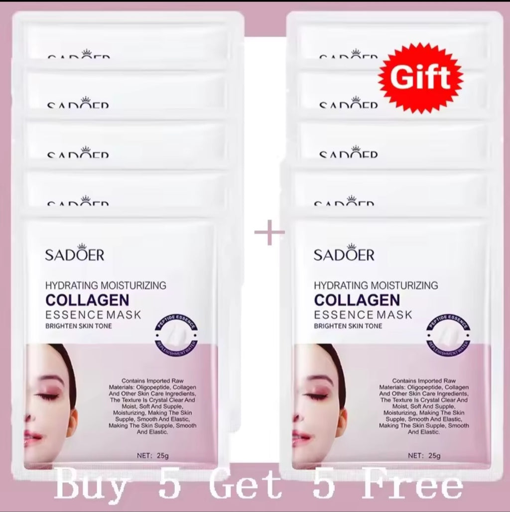 Collagen Anti Wrinkle Facial Mask Anti Aging Fade Fine Lines Firm Skin Moisturizing Brightening Smooth SkinCare Korean Cosmetics
