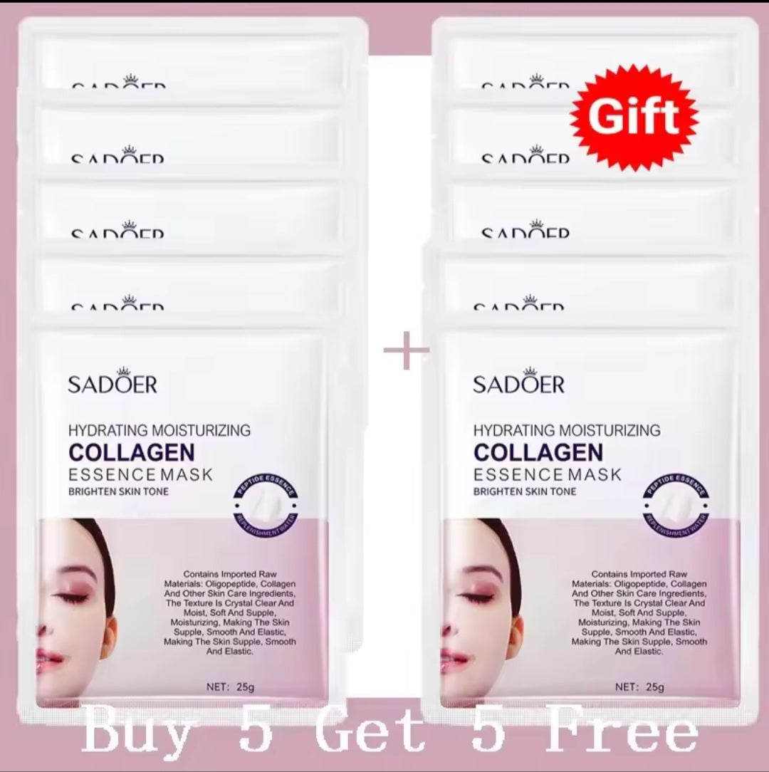 Collagen Anti Wrinkle Facial Mask Anti Aging Fade Fine Lines Firm Skin Moisturizing Brightening Smooth SkinCare Korean Cosmetics