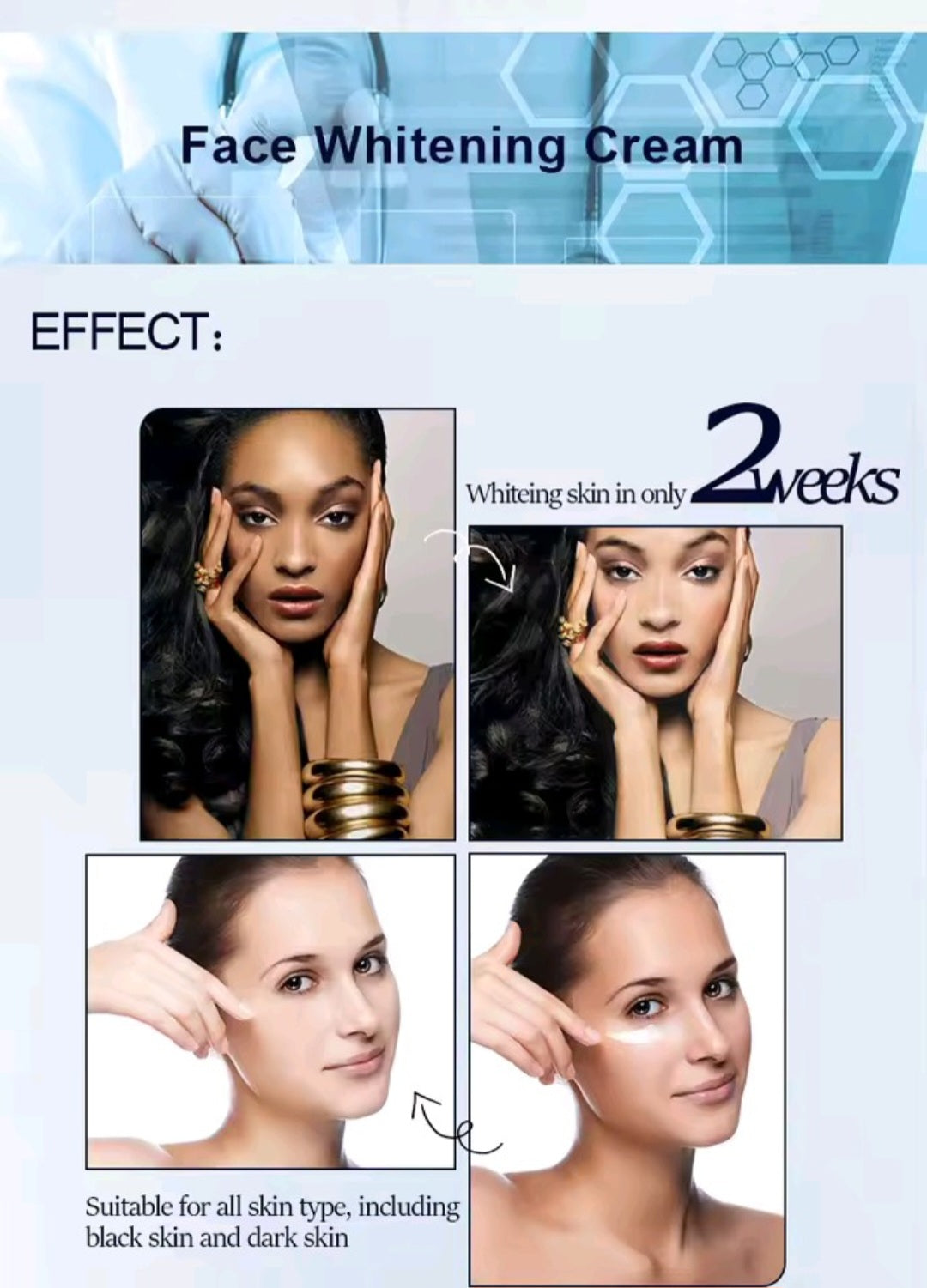 Best Bleaching Brightening Face Whitening Cream for Dark Skin for Women